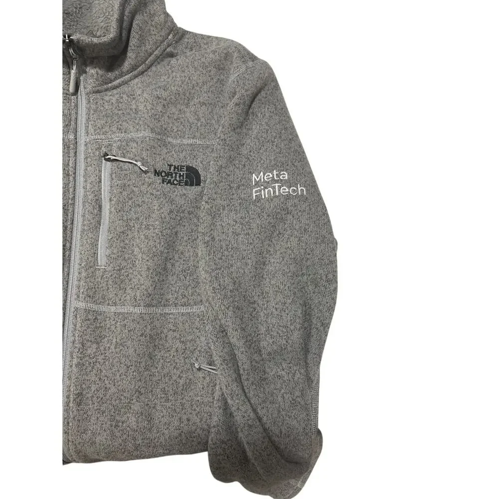The North Face Men's Large Grey Heather Sweater Fleece Jacket outdoor gorpcore